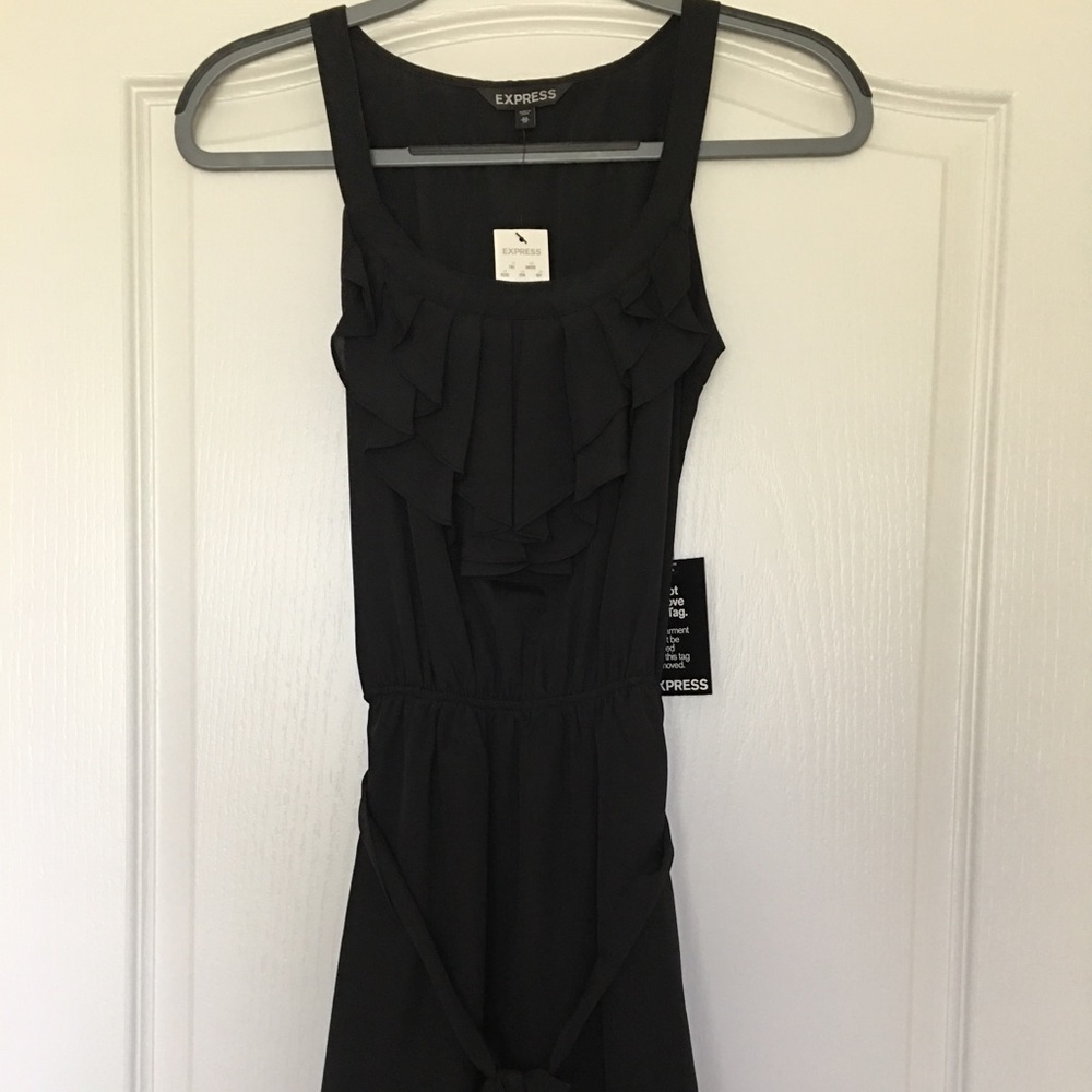 New Express Black Sleeveless Sundress w/ pockets